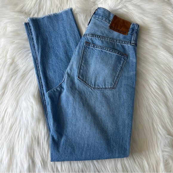J. Crew Point Sur High Rise Retro Denim Distressed Light Wash Raw Hem Size 26 - Picture 6 of 16